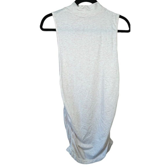 Fabletics Kathie Seamless Mock Neck Bodycon Knit Top Opal Pink Size L Side Ruch‎ - Picture 4 of 12